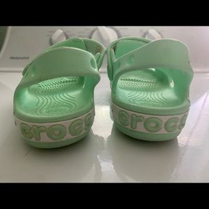 Crocs size c9 light green girls summer sandals